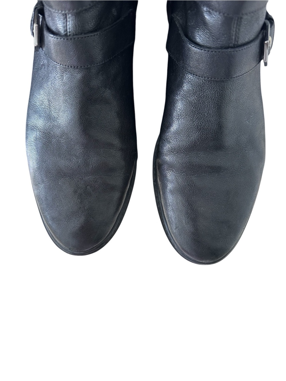 Stuart Weitzman Jitterbug Buttery Black Leather Multi-Buckle Moto Boot Size 9.5 - Picture 5 of 8